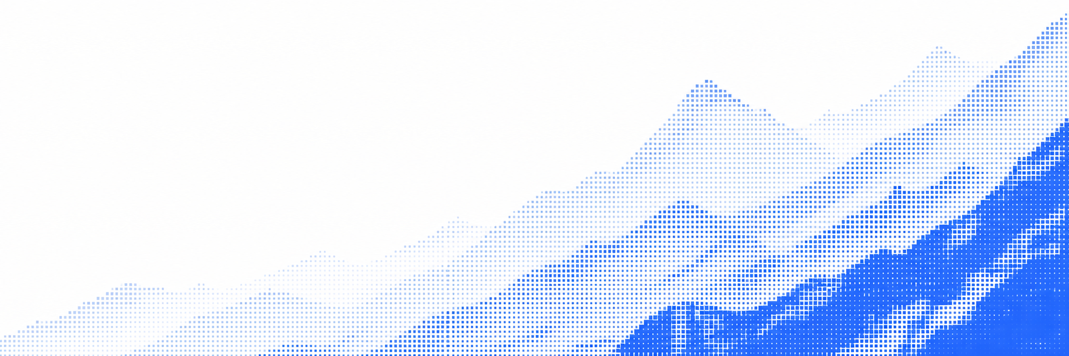 Blue halftone terrain representing a connected launch system