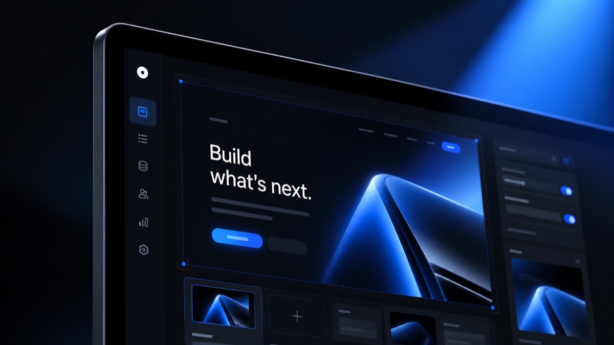 Product design in a dark interface