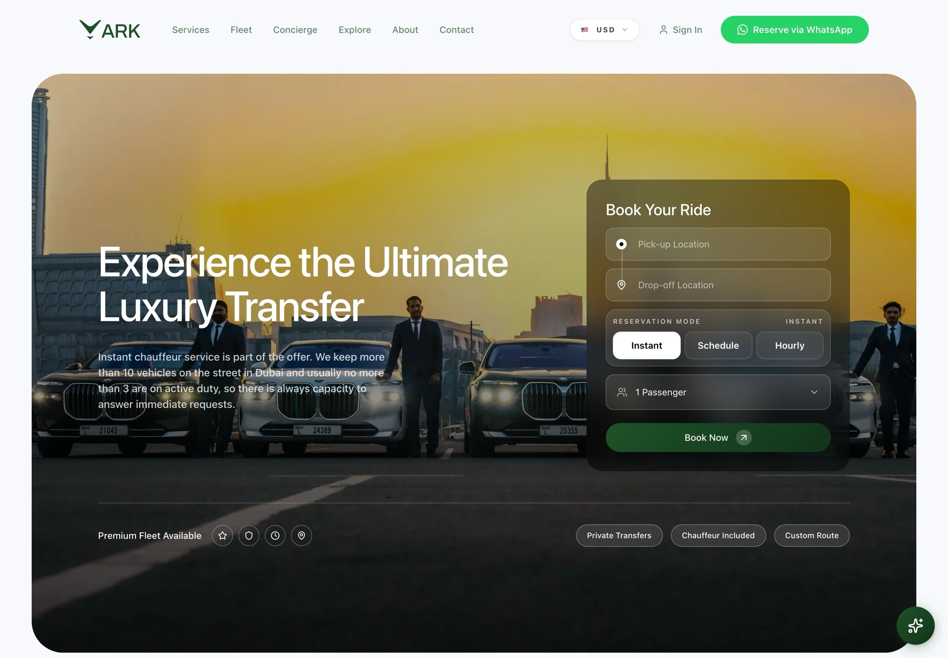 ARK Dubai website