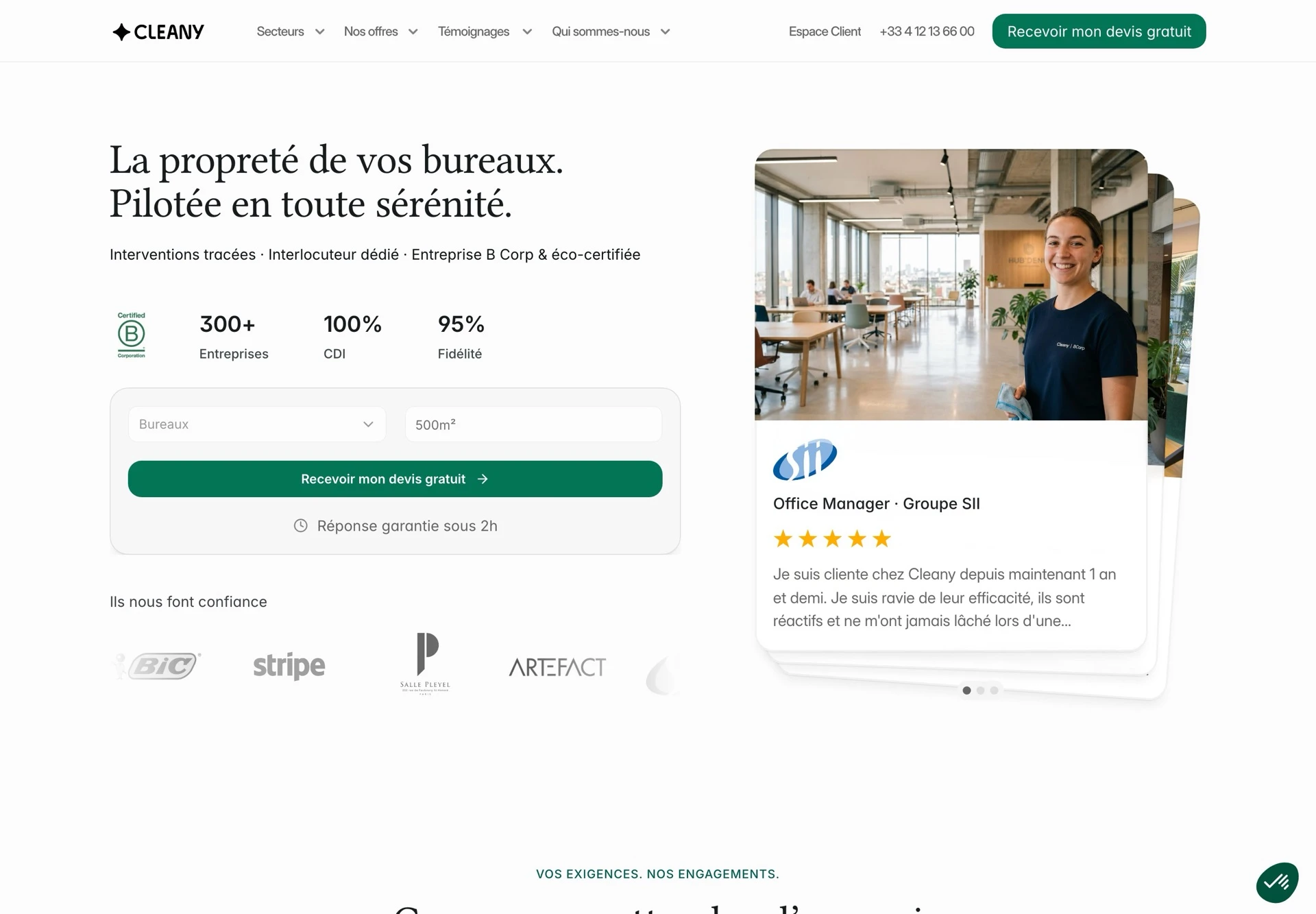 Cleany website