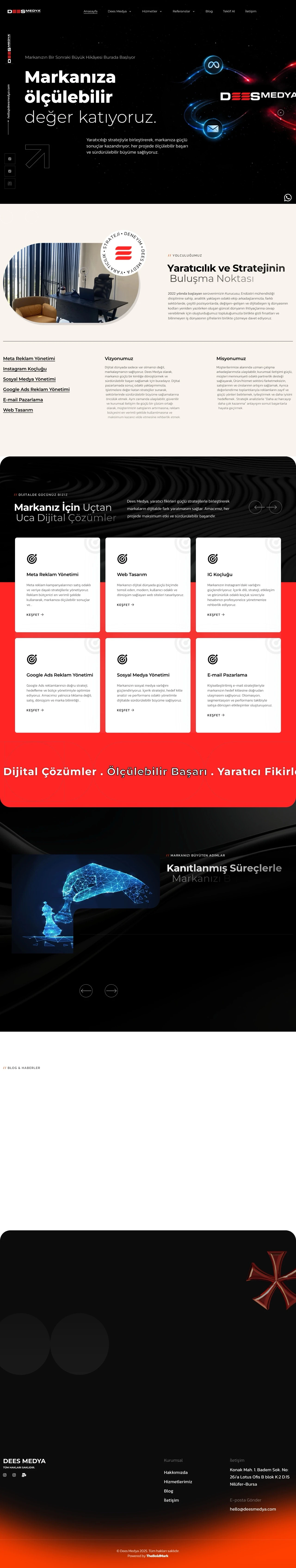 Dees Medya tam sayfa görünümü