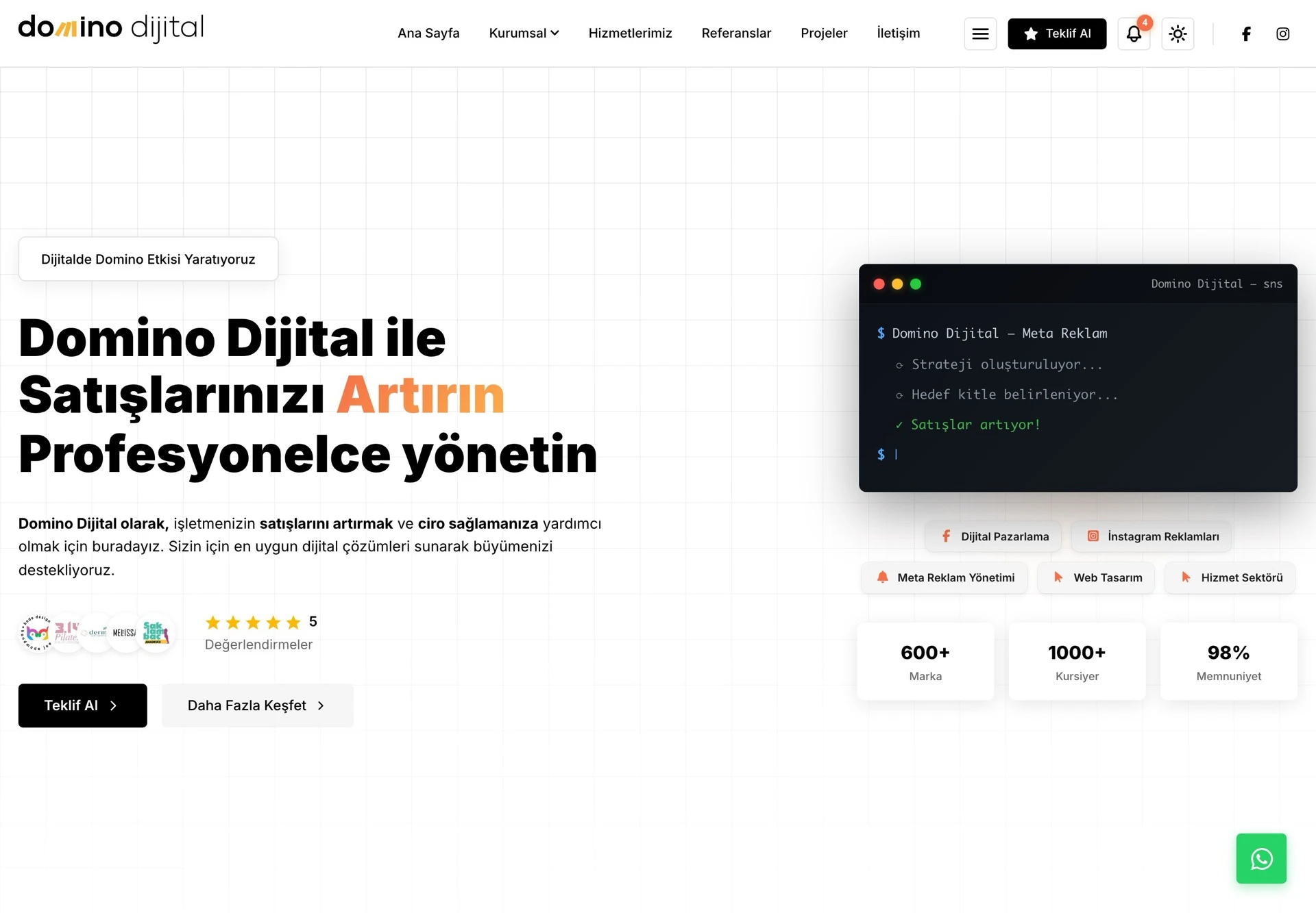 Domino Dijital website