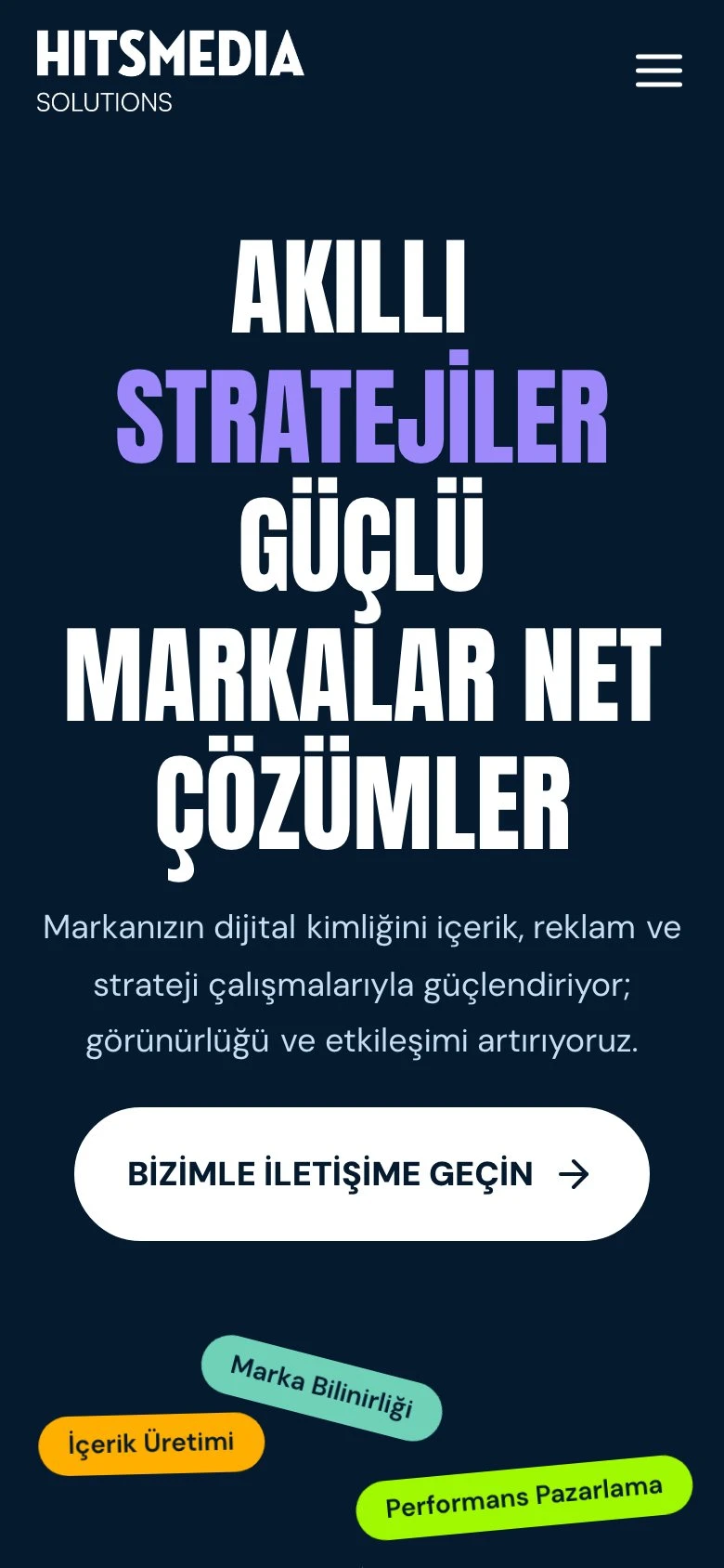 Hits Media Solutions mobil görünüm