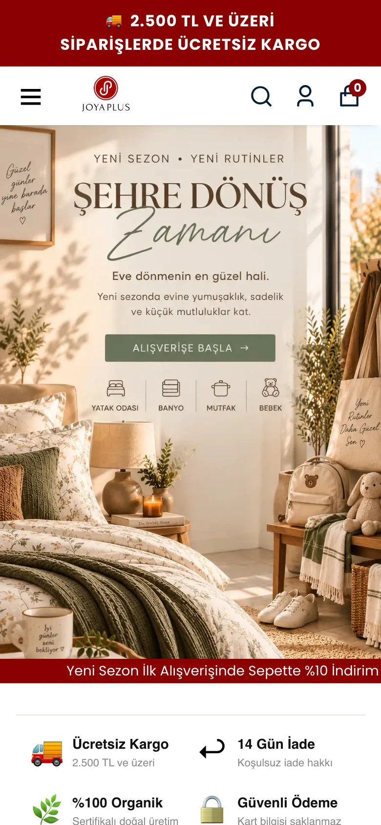 Joya Plus mobil görünüm