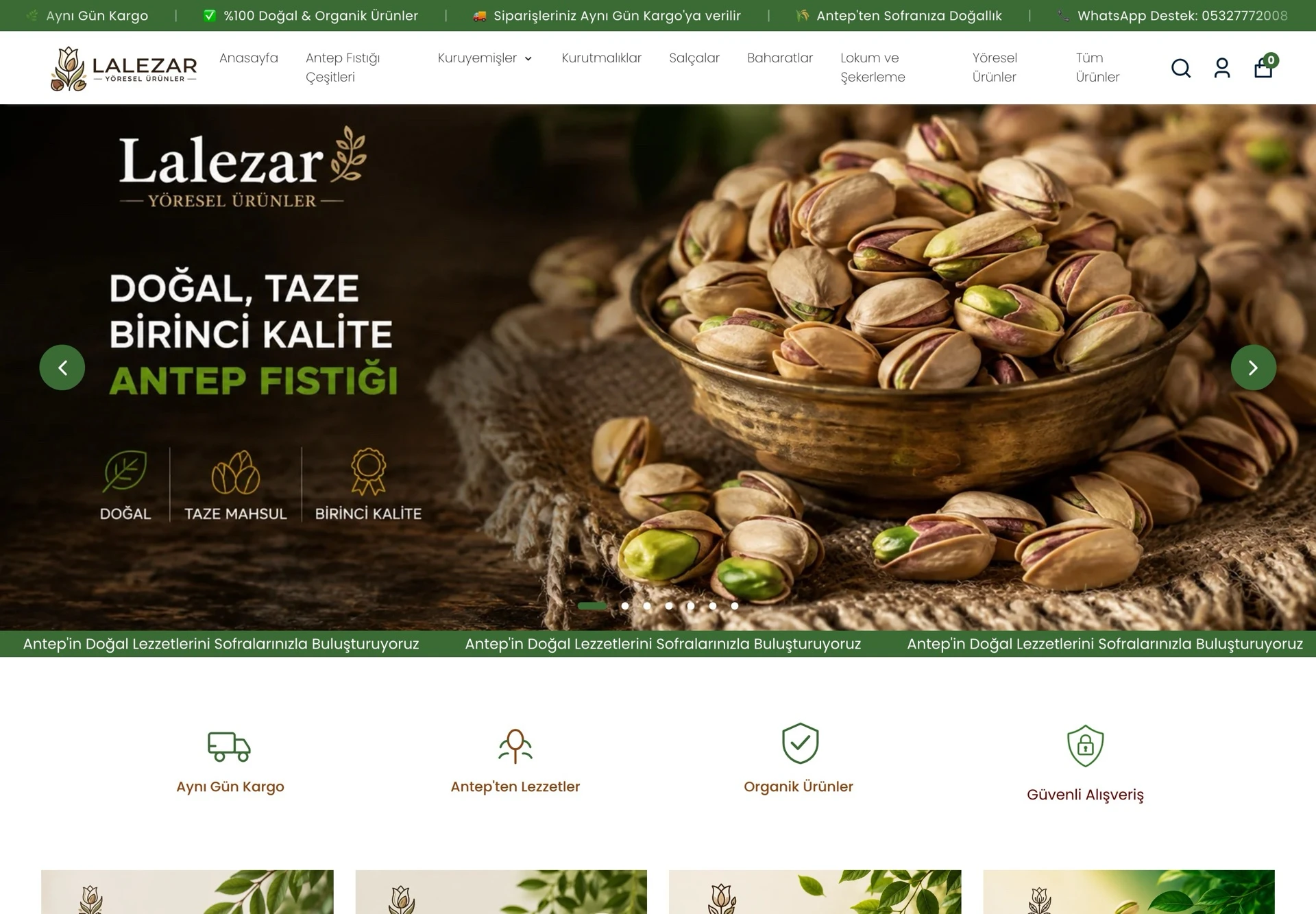 Lalezar Yöresel Ürünler website