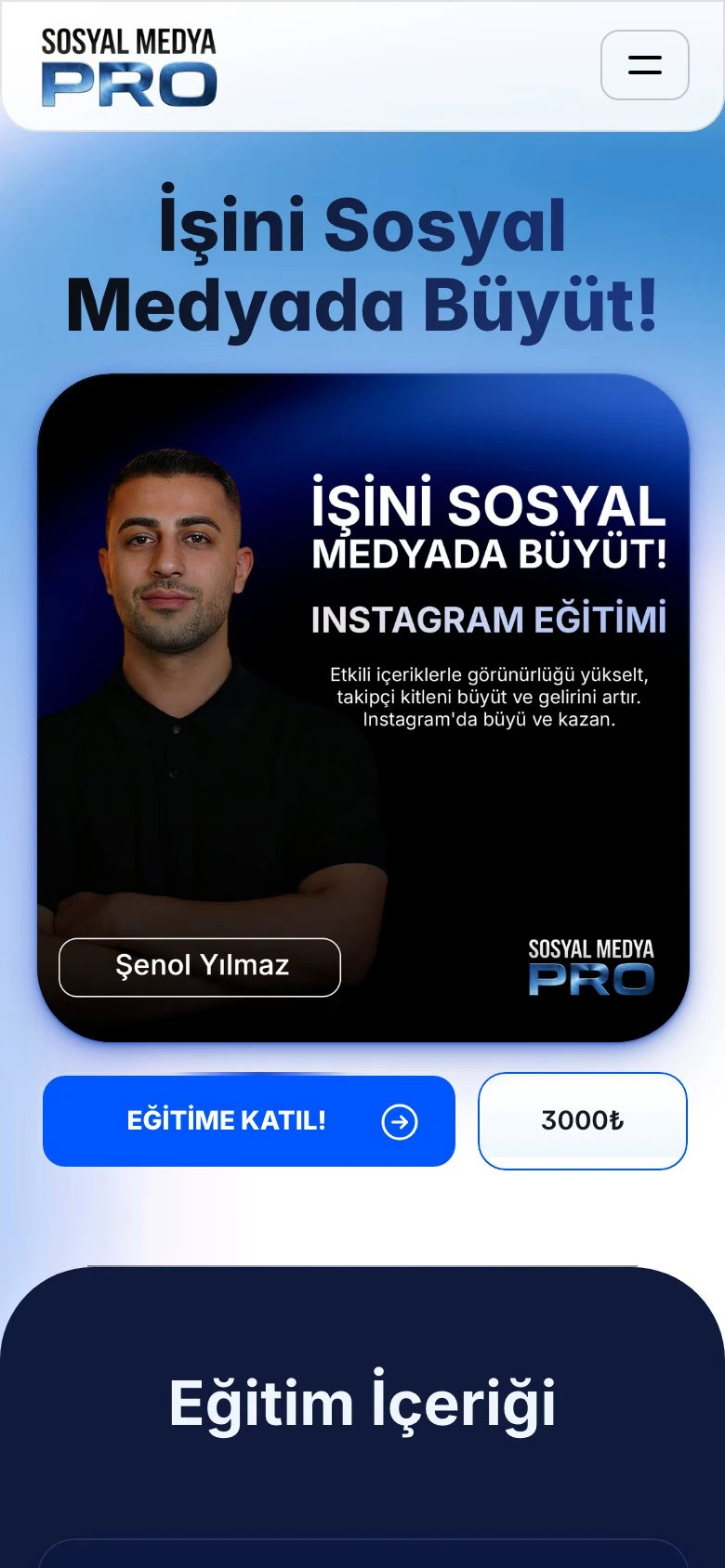 Sosyal Medya PRO mobil görünüm
