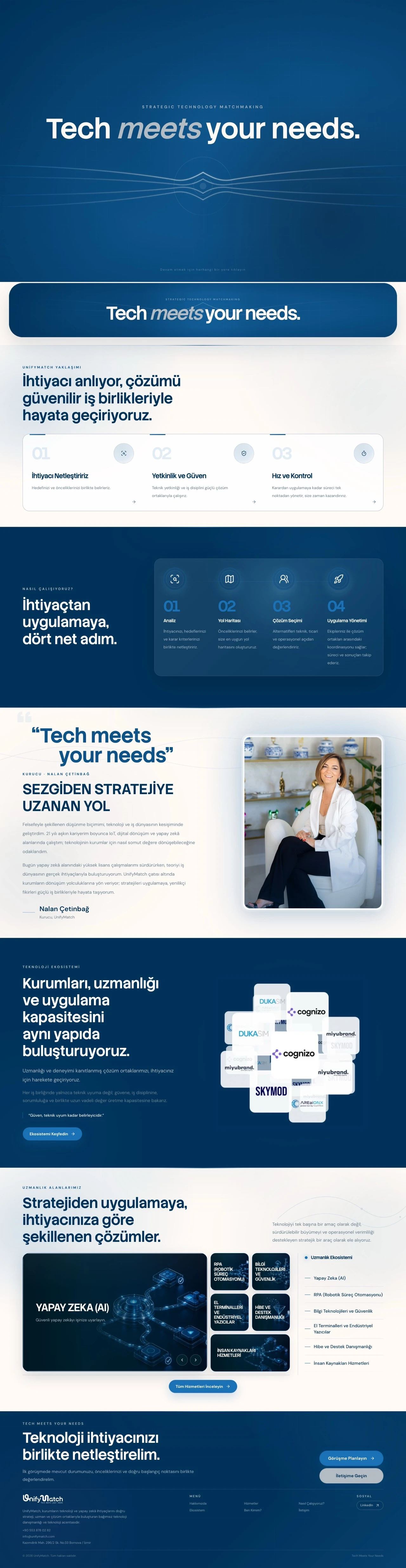 UnifyMatch tam sayfa görünümü