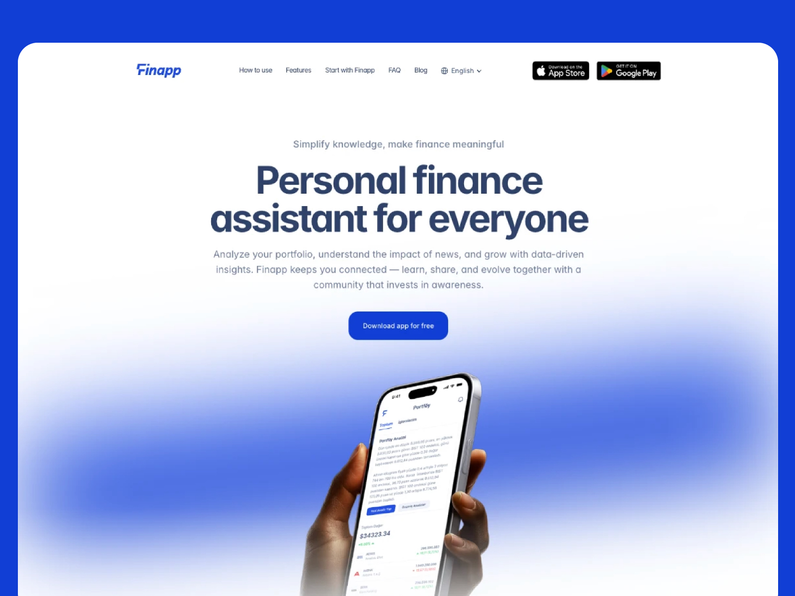 Finapp proje ekran görüntüsü